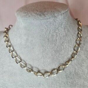 Vintage Gold Tone Thick Chain Necklace 16" GUC 90s-Y2K
